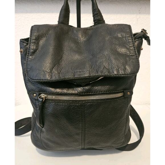 American Leather Co. Liberty Backpack Black Soft Leather *read 10x11x4 main image 11